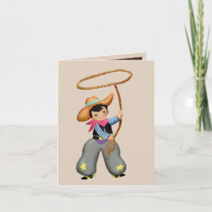 Buckaroo Cowboy Theme Birthday Party Photo Thank You Card