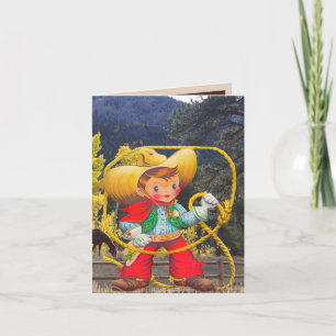 Buckaroo Cowboy Theme Birthday Party Photo Thank You Card