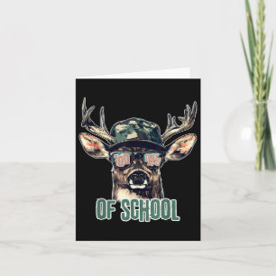 Bucked 100 Days Of School Deer Hunting Boy Girls 1 Card