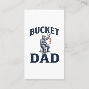 Bucket Dad Fishing Vintage Engraving Design_1 Business Card