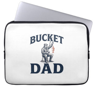 Bucket Dad Fishing Vintage Engraving Design_1 Laptop Sleeve