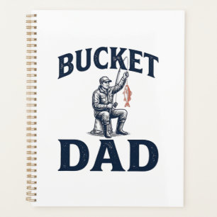 Bucket Dad Fishing Vintage Engraving Design_1 Planner