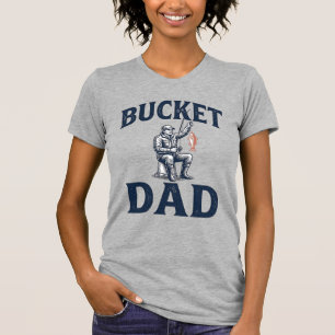 Bucket Dad Fishing Vintage Engraving Design_1 T-Shirt