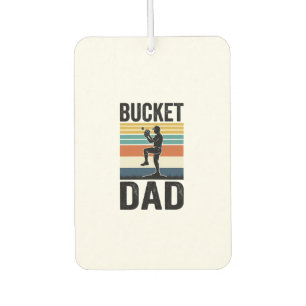 Bucket Dad Retro Baseball Father Vector Design_1 Car Air Freshener