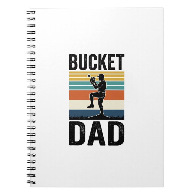 Bucket Dad Retro Baseball Father Vector Design_1 Notebook (Front)
