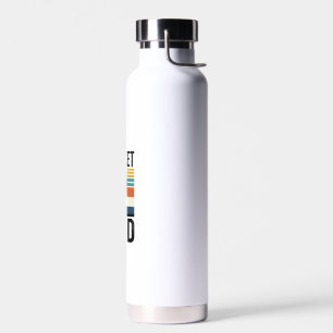 Bucket Dad Retro Baseball Father Vector Design_1 Water Bottle
