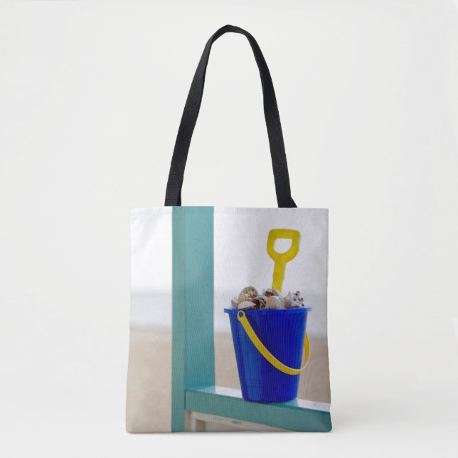 Bucket Filled With Seashells Tote Bag (Front)