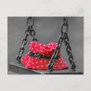 Bucket Hat on Kids Swing Postcard