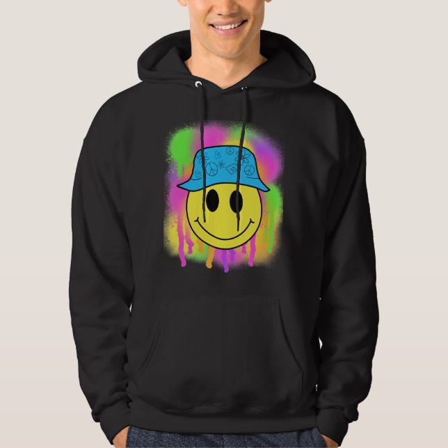 Bucket Hat Smiley Hoodie (Front)