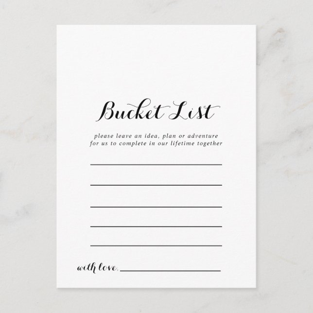 Bucket List Cards (Front)