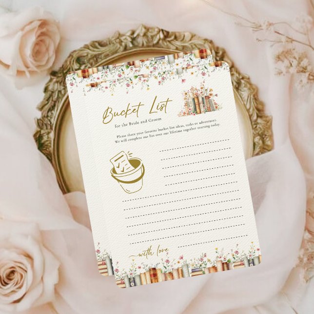 Bucket List Floral Books Bride and Groom Game (Creator Uploaded)