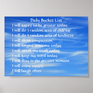 Bucket List Poster