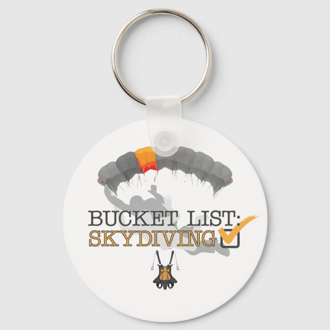 Bucket List: Skydiving Key Ring (Front)