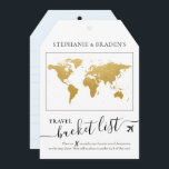 Bucket List Travel Advice Luggage Tag Shape Cards<br><div class="desc">Luggage tag shaped bucket list shower game card that creates a creative alternative guest book when friends and family fill them with travel advice and vacation ideas for the destination wedding couple or travel theme reception or bridal shower party.</div>