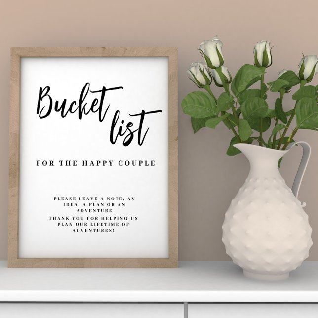 Bucket List wedding sign poster (Creator Uploaded)