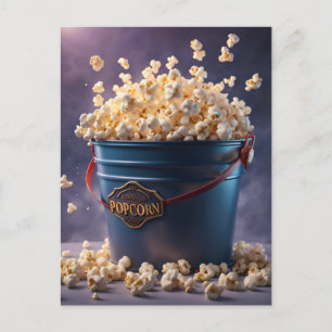 Bucket of Popcorn Postcard