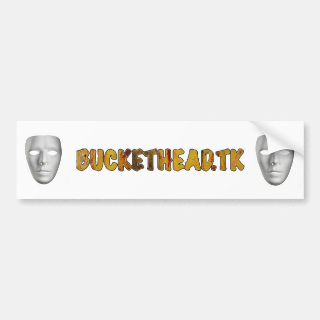 Buckethead.tk Bumper Sticker (Front)