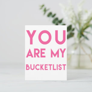 Bucketlist - Romantic quote postcard