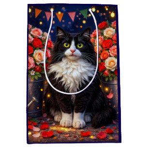 Buckets Of Roses, Cat Medium Gift Bag