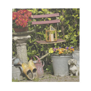 Buckets, shoes, and flowers, Zaanse Schans, Notepad