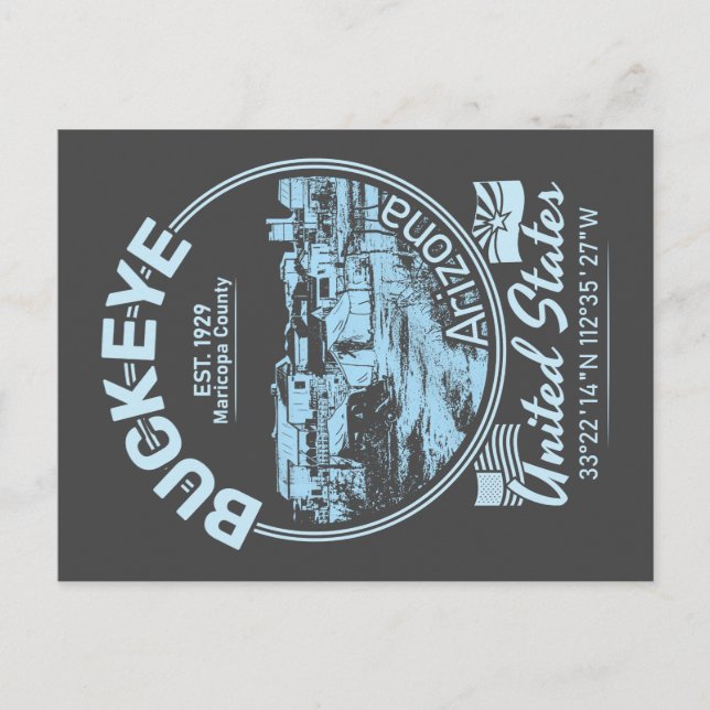 BUCKEYE CITY ARIZONA POSTCARD (Front)