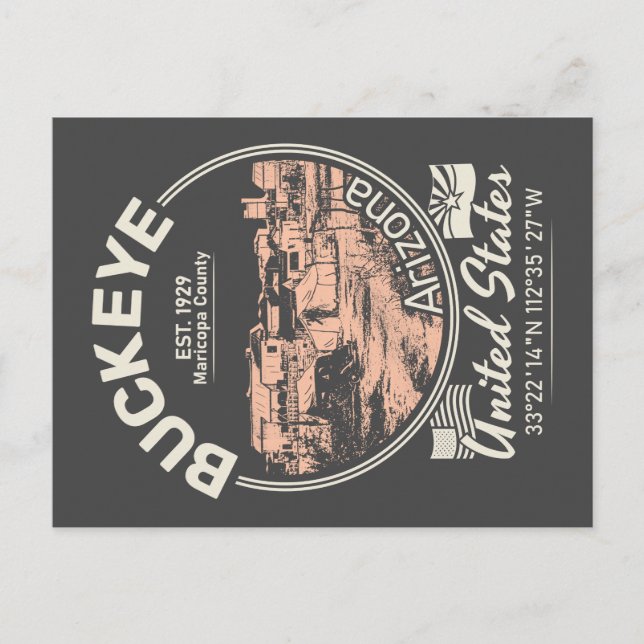 BUCKEYE CITY ARIZONA POSTCARD (Front)