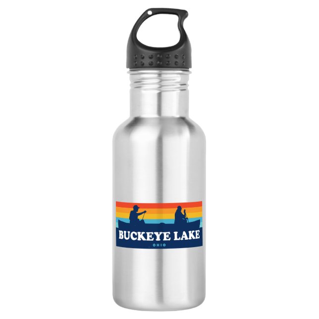 Buckeye Lake Ohio Canoe 532 Ml Water Bottle (Front)