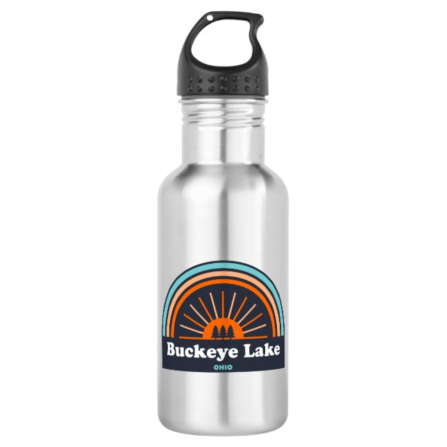 Buckeye Lake Ohio Rainbow 532 Ml Water Bottle (Front)