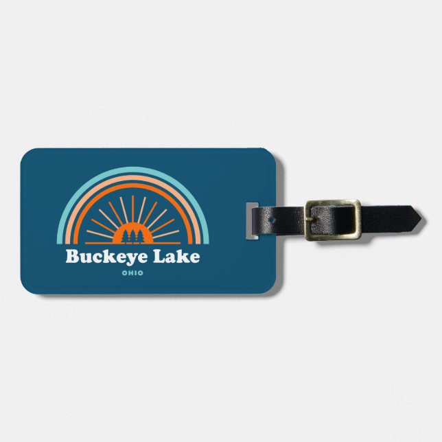 Buckeye Lake Ohio Rainbow Luggage Tag (Front Horizontal)