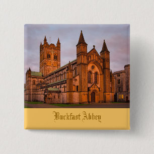 Buckfast Abbey at Sunset 15 Cm Square Badge