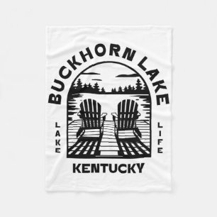 Buckhorn Lake Kentucky Outdoors Vintage  Fleece Blanket