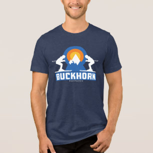Buckhorn Ski Sunset Retro T-Shirt Tri-Blend Shirt
