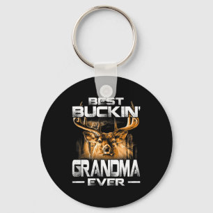 Buckin' Grandma Ever Shirt Deer Hunting Bucking Fa Key Ring