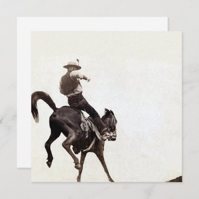 Bucking Bronco Invitation (Front/Back)