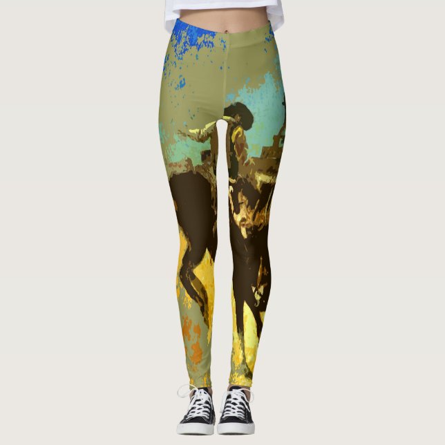 Bucking Bronco Leggings (Front)