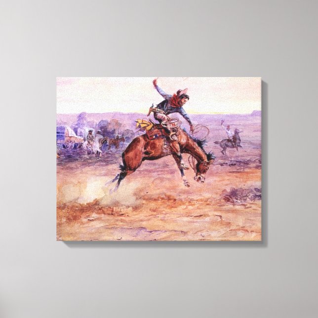 Bucking Bronco (Taming a Wild Horse) Canvas Print (Front)