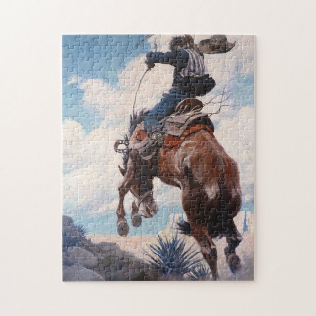 Bucking by Newell Convers Wyeth Jigsaw Puzzle (Vertical)