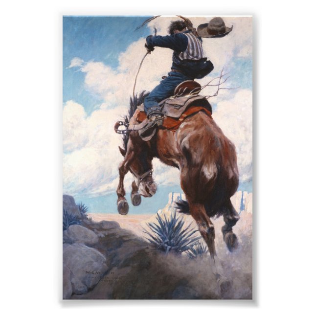 Bucking by Newell Convers Wyeth Photo Print (Front)