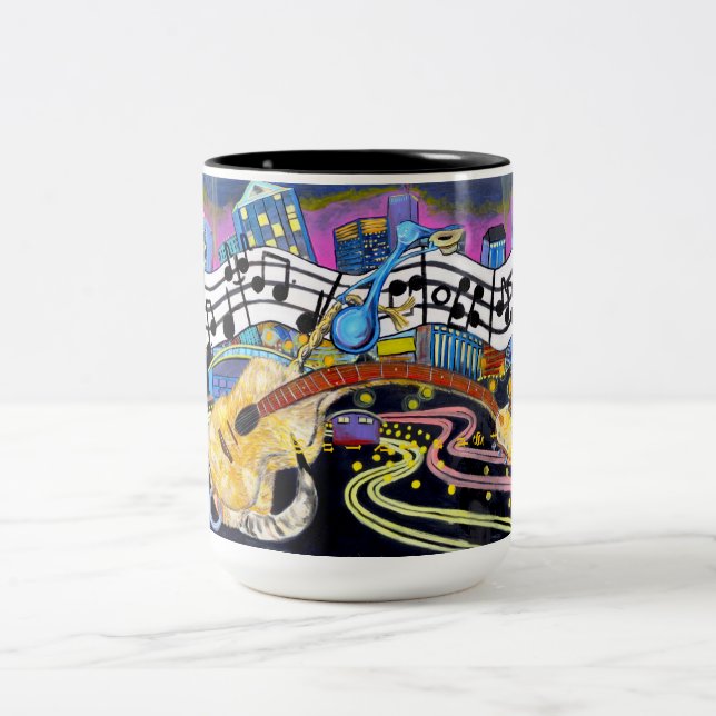 Bucking Guitar Mug (Center)