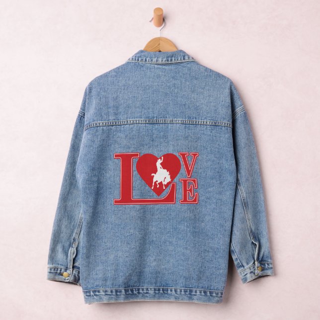 Bucking Horse Love Heart Denim Jacket (Hangar)