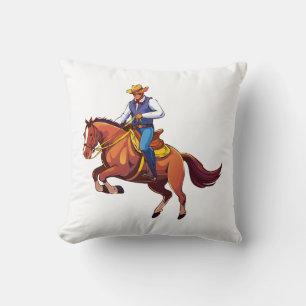 Bucking horse with the man cushion