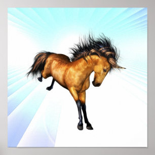 Bucking Unicorn Poster