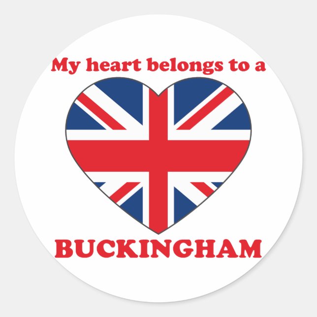 Buckingham Classic Round Sticker (Front)