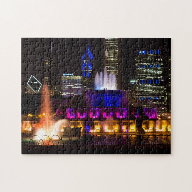 Buckingham Fountain Chicago Jigsaw Puzzle (Horizontal)