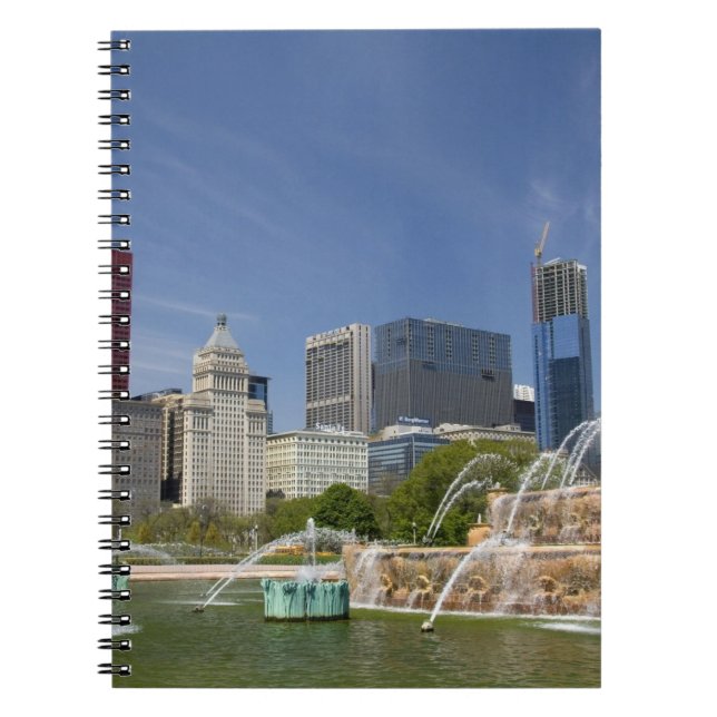Buckingham Fountain located in Grant Park, 2 Spiral Notebook (Front)
