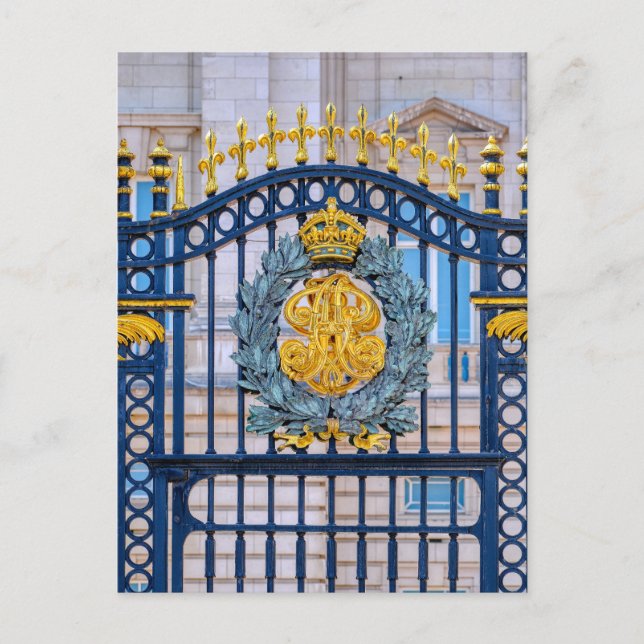 Buckingham Palace Gates, London UK Postcard (Front)