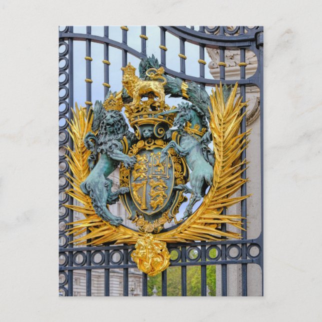 Buckingham Palace Gates, London UK Postcard (Front)
