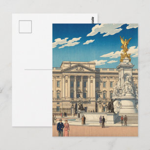 Buckingham Palace Japanese Woodblock Print Postcard