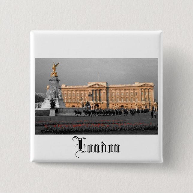 Buckingham Palace London 15 Cm Square Badge (Front)