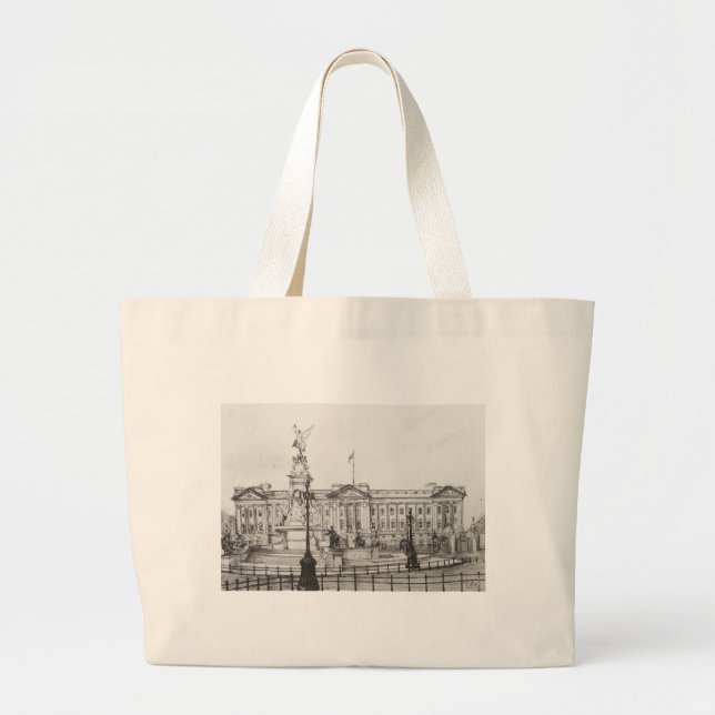 Buckingham Palace London.2006 Large Tote Bag (Front)